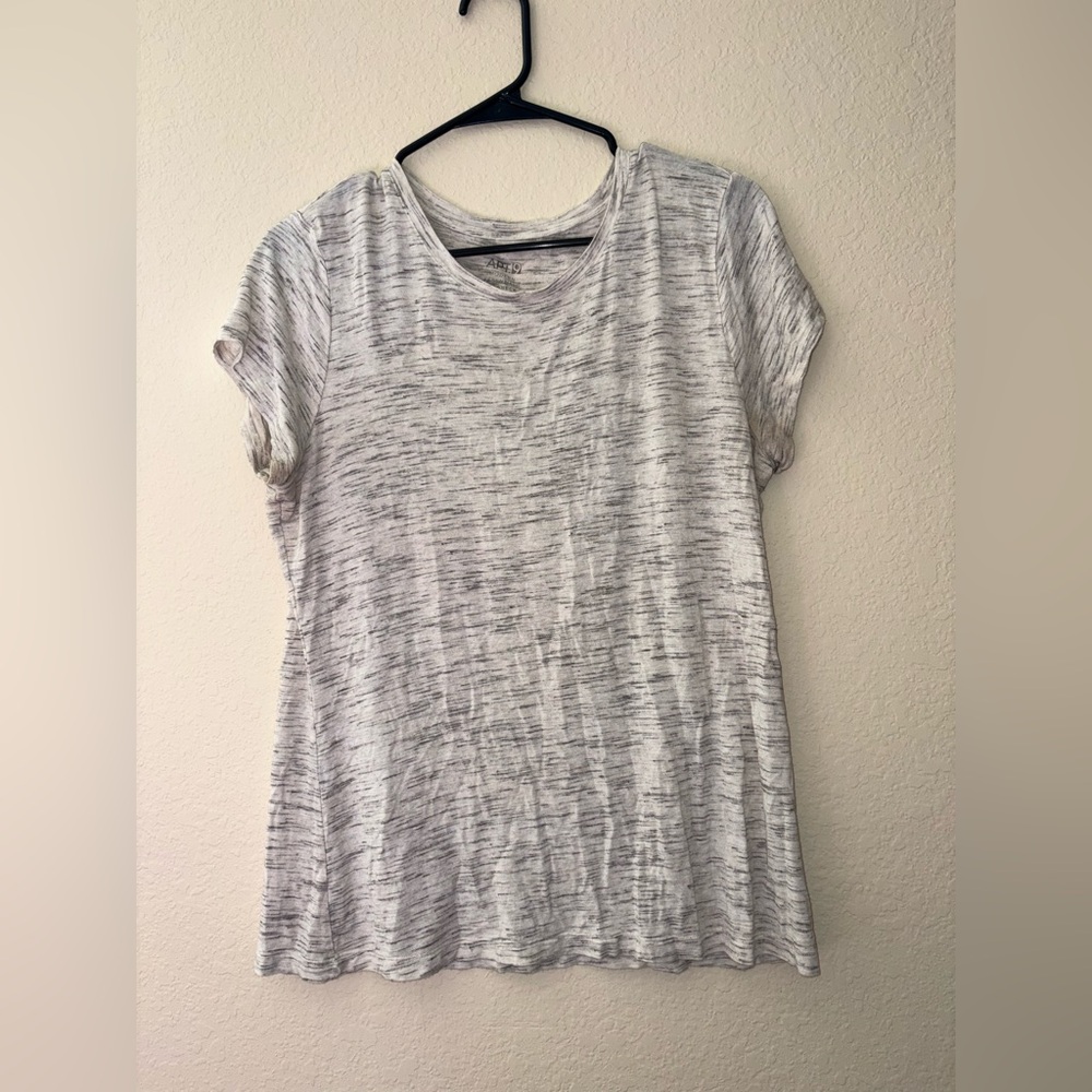 Apt. 9 Heathered Gray Women's Short Sleeve Top